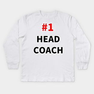 number one head coach Kids Long Sleeve T-Shirt